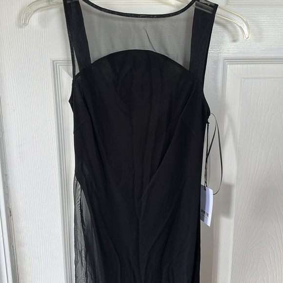 NWT DEITY New York Open Back Sheer Mesh Side Panel Dress 0
